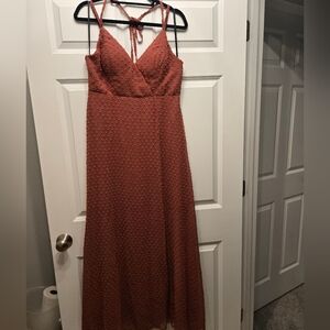 Shein Rust Sleeveless Dress-resort wear